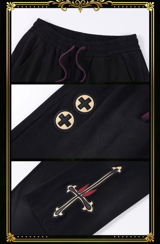 MEDM × HUNTER×HUNTER Kuroro Inverted Cross Patch Washed Sweatpants