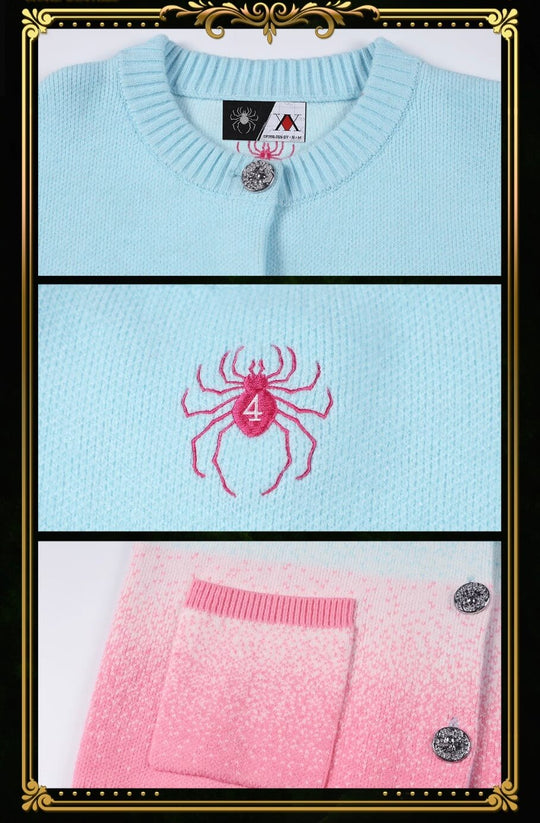 MEDM × HUNTER×HUNTER Hisoka Star and Teardrop Patch Gradient Cardigan | Face 3 Face
