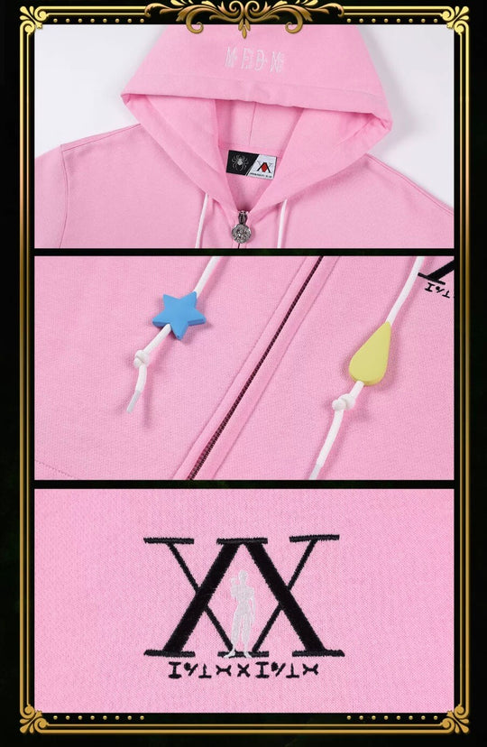 MEDM × HUNTER×HUNTER Character Icon Zip Up Hoodie | Face 3 Face