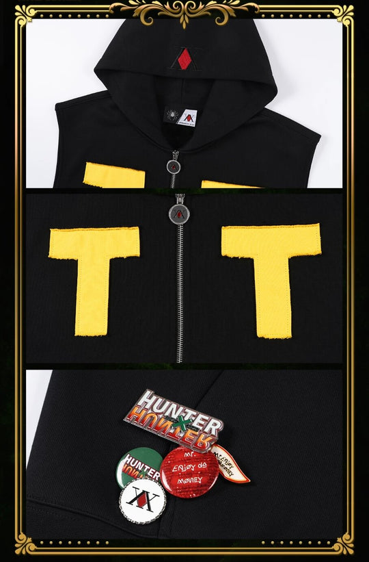 MEDM × HUNTER×HUNTER Killua TT Sleeveless Zip Up Hoodie | Face 3 Face