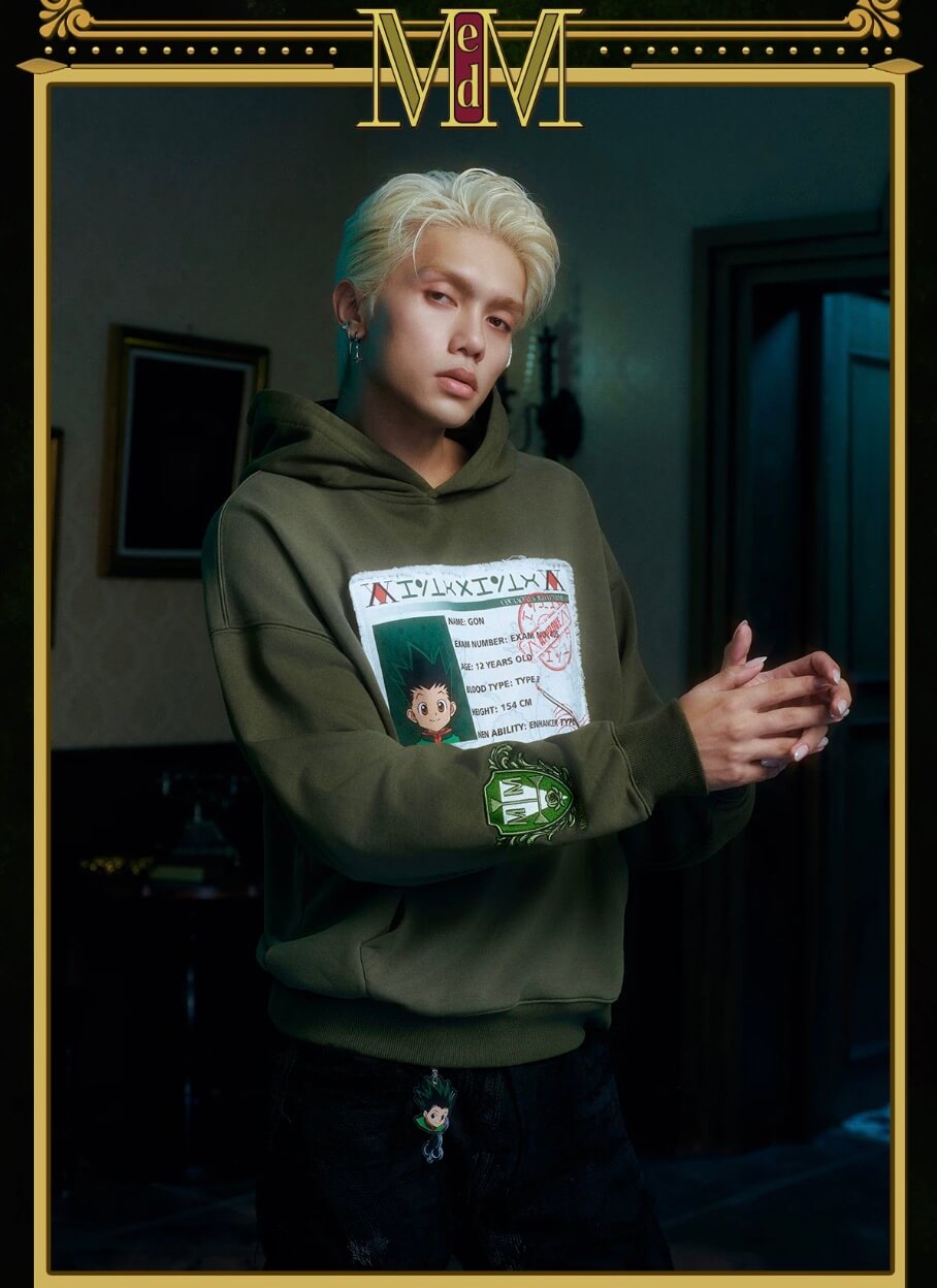 MEDM × HUNTER×HUNTER Hunter License Graphic Patch Hoodie | Face 3 Face