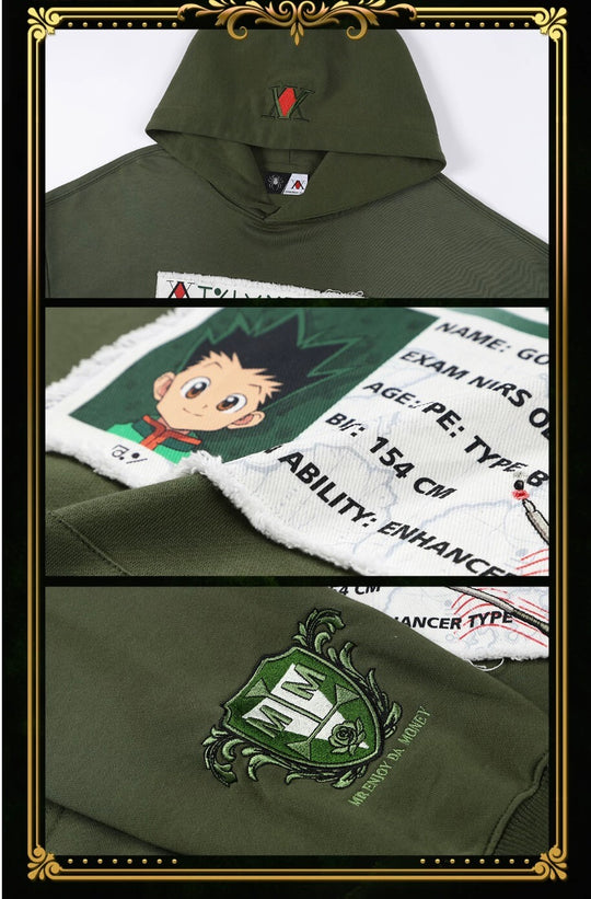 MEDM × HUNTER×HUNTER Hunter License Graphic Patch Hoodie | Face 3 Face
