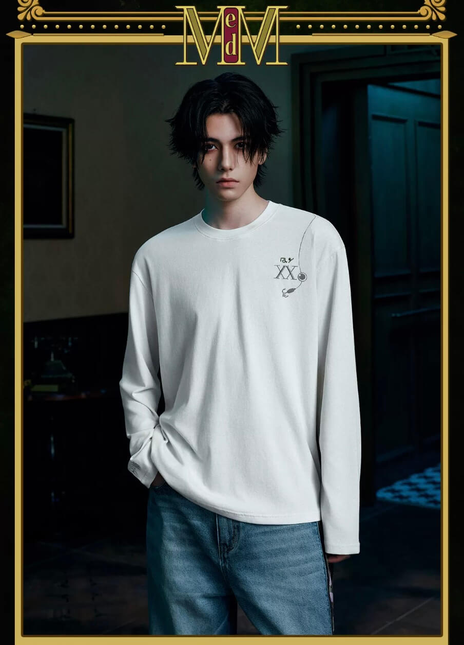 MEDM × HUNTER×HUNTER Character Monologue Print Long Sleeve Tee | Face 3 Face