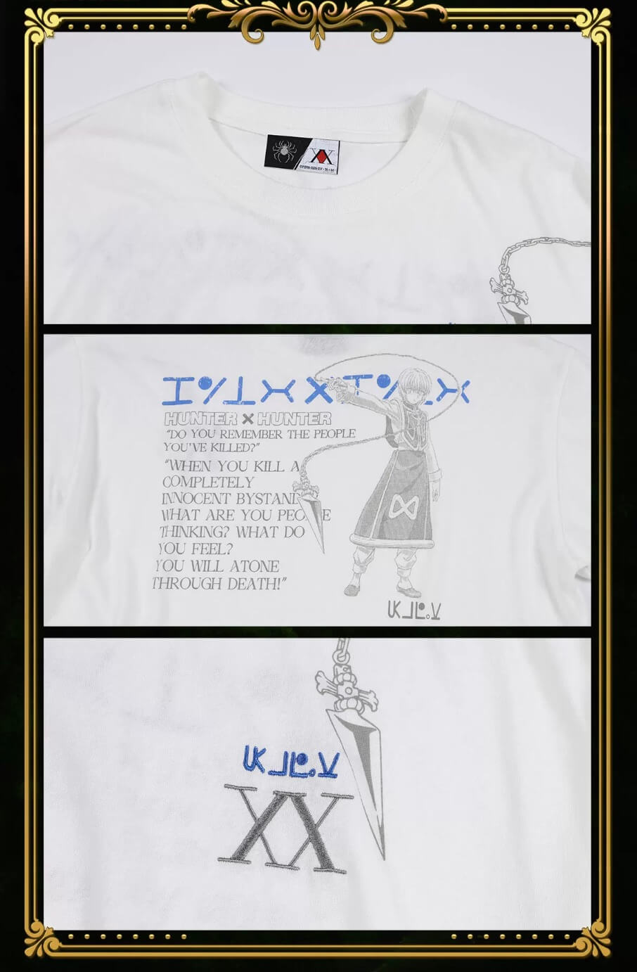 MEDM × HUNTER×HUNTER Character Monologue Print Long Sleeve Tee | Face 3 Face
