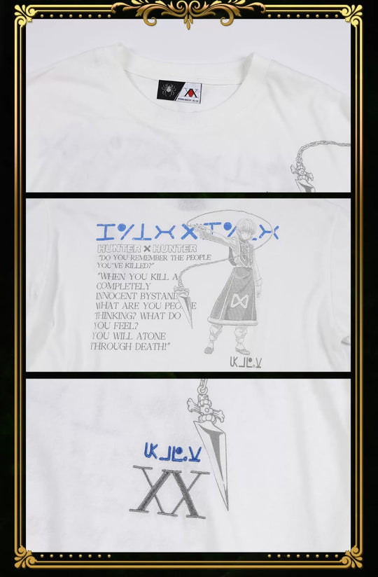 MEDM × HUNTER×HUNTER Character Monologue Print Long Sleeve Tee | Face 3 Face