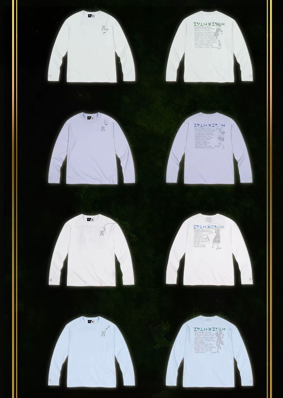 MEDM × HUNTER×HUNTER Character Monologue Print Long Sleeve Tee | Face 3 Face