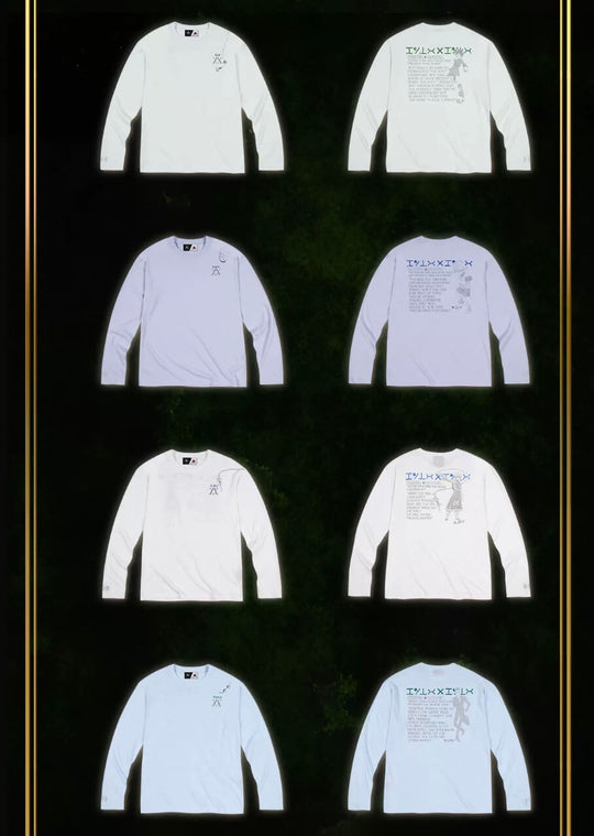 MEDM × HUNTER×HUNTER Character Monologue Print Long Sleeve Tee | Face 3 Face
