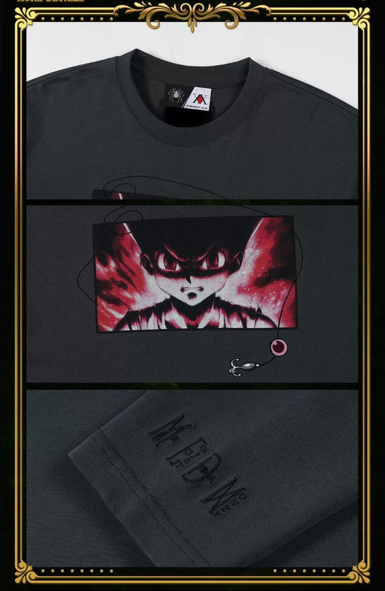 MEDM × HUNTER×HUNTER Character Print Embroidered Long Sleeve Tee | Face 3 Face
