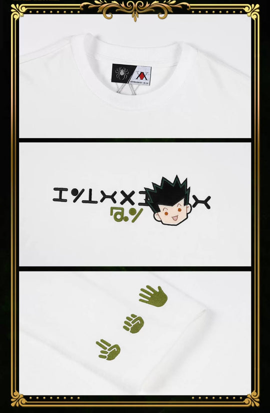 MEDM × HUNTER×HUNTER Character Embroidered Patch Long Sleeve Tee | Face 3 Face