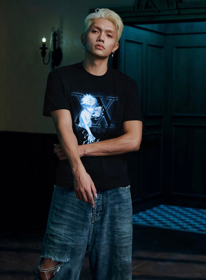 MEDM × HUNTER×HUNTER Character Graphic Print Short Sleeve Tee | Face 3 Face