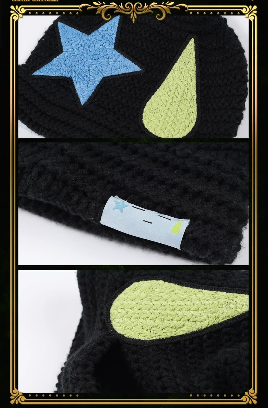 MEDM × HUNTER×HUNTER Hisoka Star and Teardrop Patch Beanie | Face 3 Face
