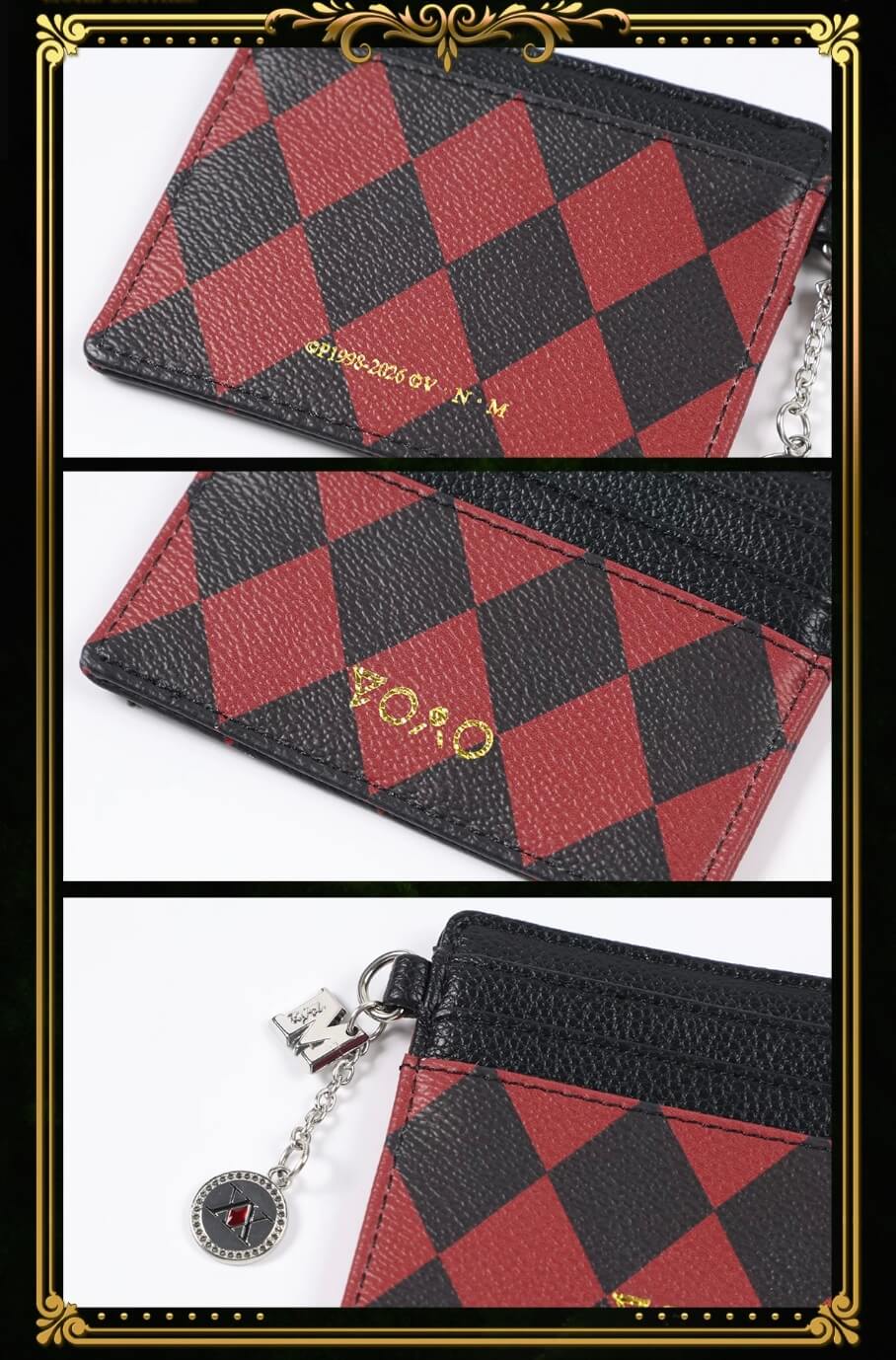 MEDM × HUNTER×HUNTER Leorio Checkered Card Case | Face 3 Face