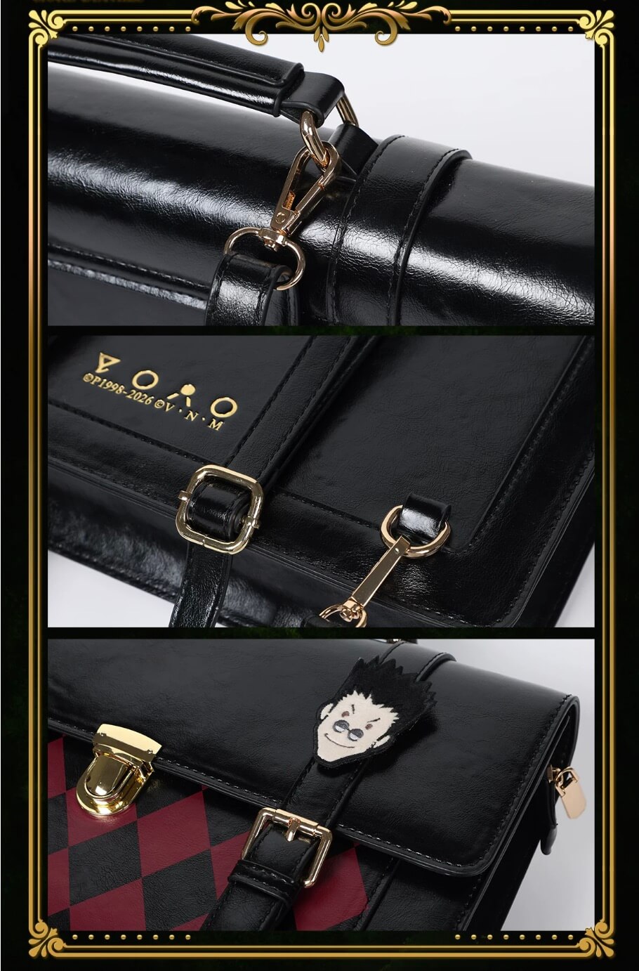 MEDM × HUNTER×HUNTER Leorio Checkered Briefcase | Face 3 Face