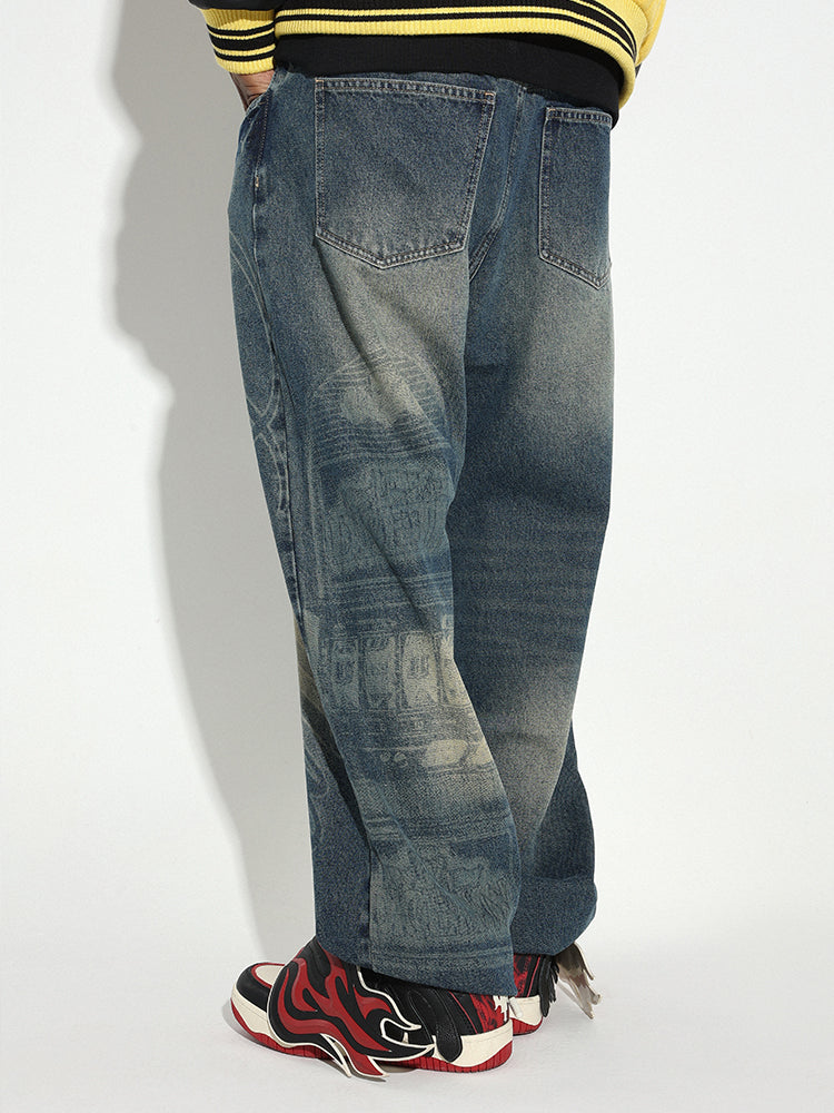 DICETINY Dice Empire Burnt Washed Jeans | Face 3 Face