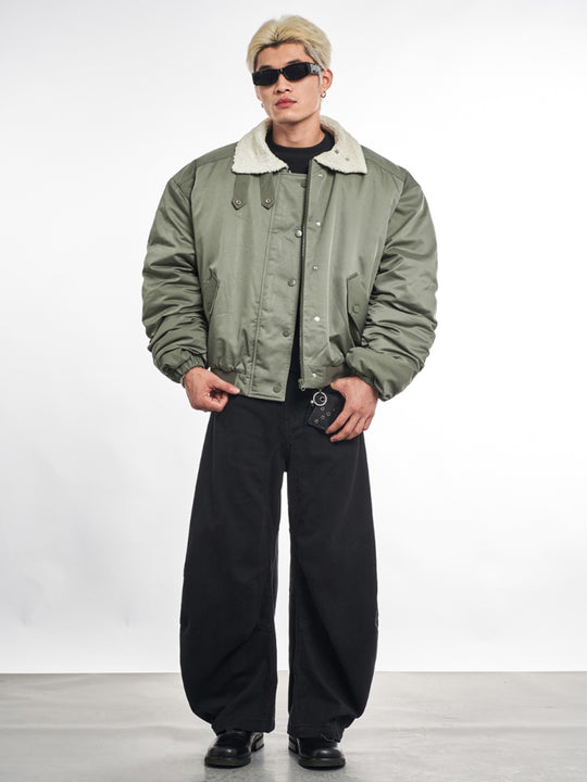 F3F Select Fur Collar MA-1 Bomber Flight Jacket | Face 3 Face