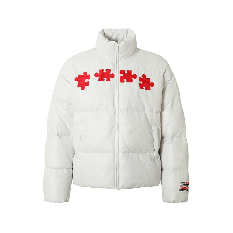 YADcrew 3D Embroidered Puzzle Spiderweb Down Jacket | Face 3 Face