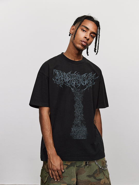 ANTIDOTE Venom Font Printed Tee