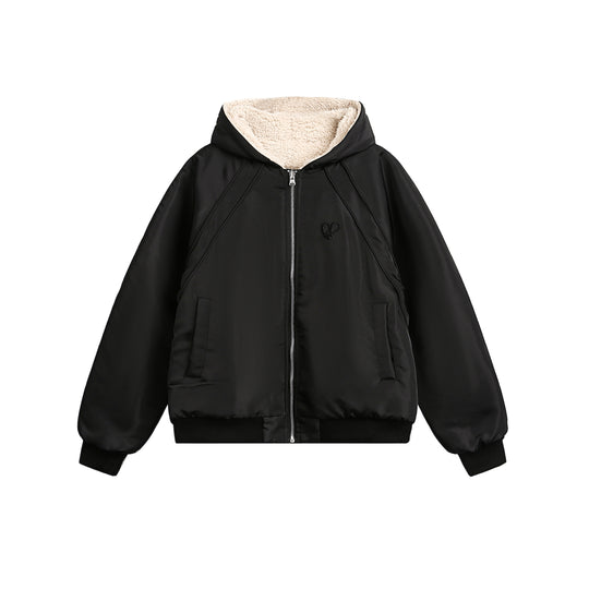 F3F Select Reversible Sherpa Fleece Hooded Jacket | Face 3 Face