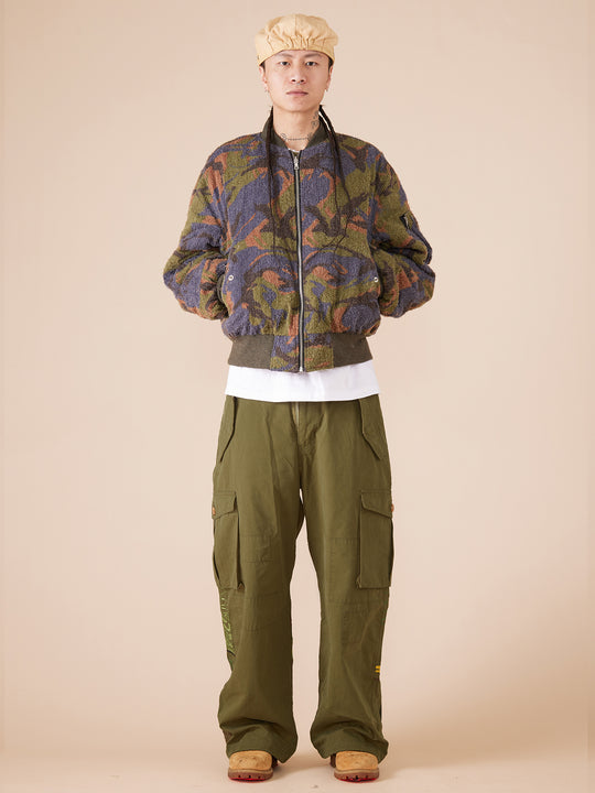 EVILKNIGHT(EK) Camouflage Reversible MA-1 Air Force Bomber Jacket