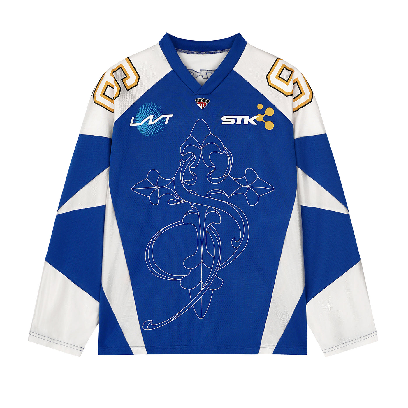 Small Town Kid Patchwork Mesh Long Sleeve Hockey Jersey | Face 3 Face