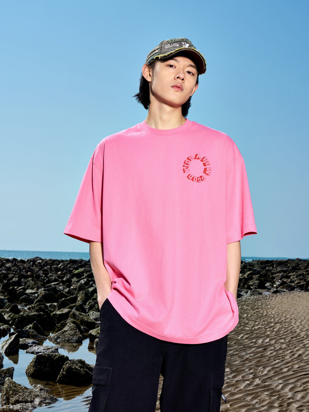 AFGK Slogan Letter Printed Tee