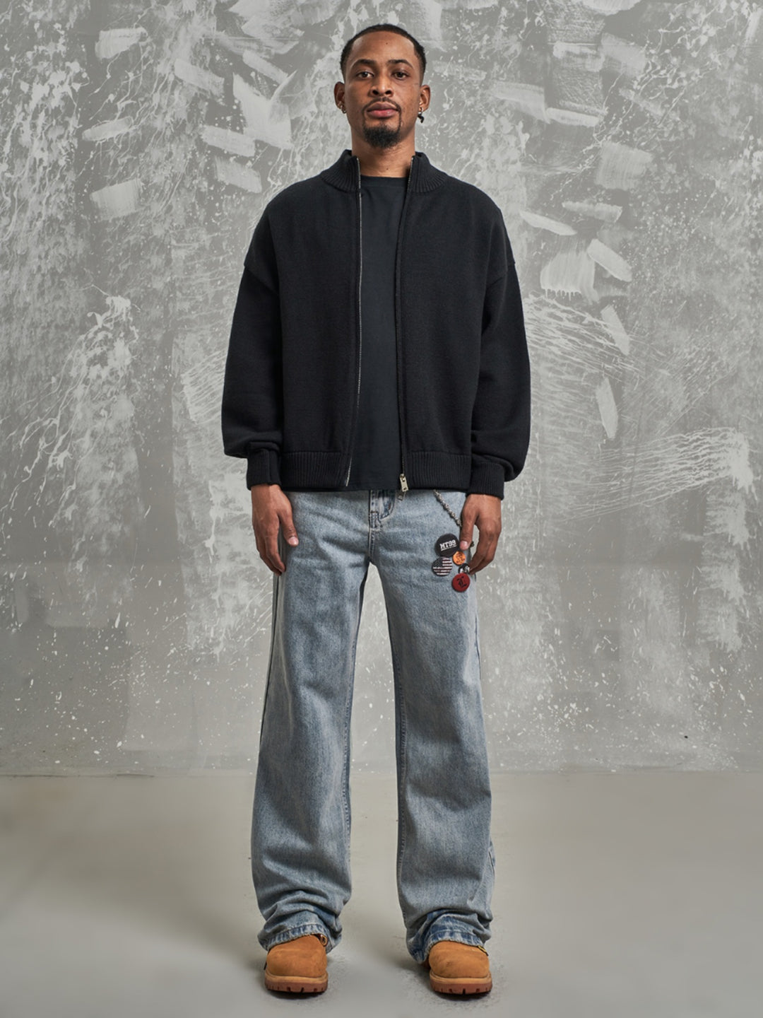 F3F Select Light Blue Drawstring Jeans | Face 3 Face