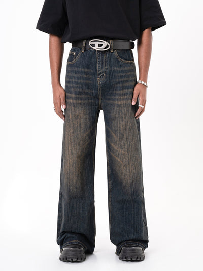 F3F Select Heavyweight Mid Waist Dark Blue Jeans