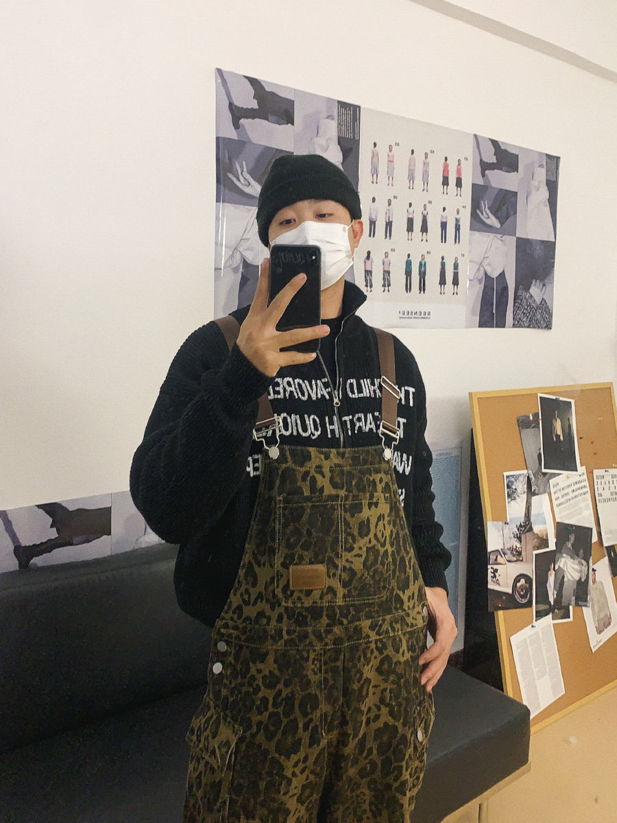 F3F Select Workwear Leopard Print Overall