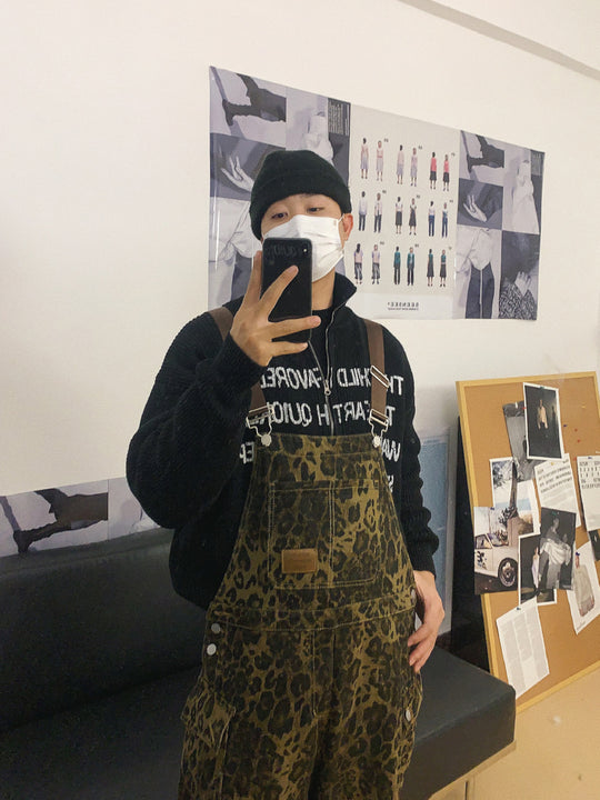 F3F Select Workwear Leopard Print Overall