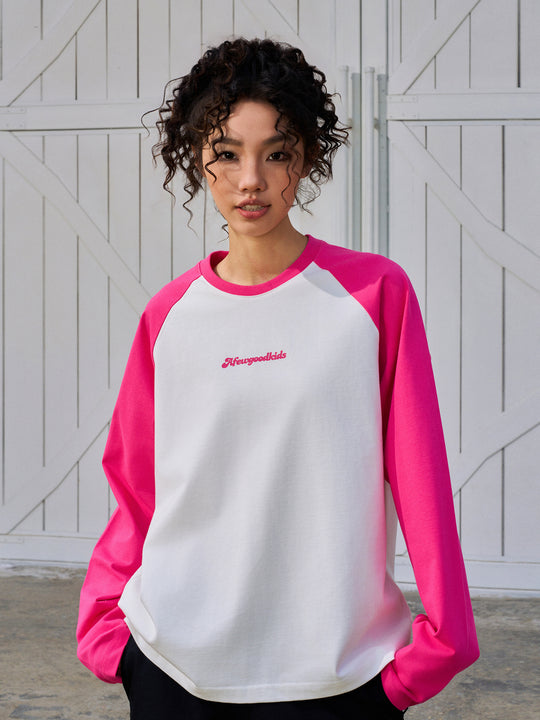 AFGK Logo Printing Raglan Long Sleeved Tee