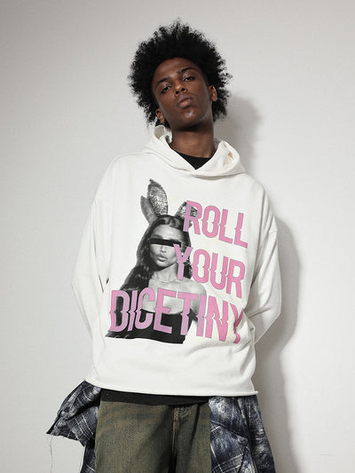 DICETINY Bunny Girl Print Hoodie | Face 3 Face