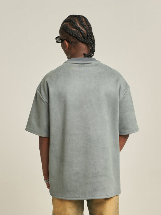 F3F Select Patch Embroidery Suede Tee | Face 3 Face