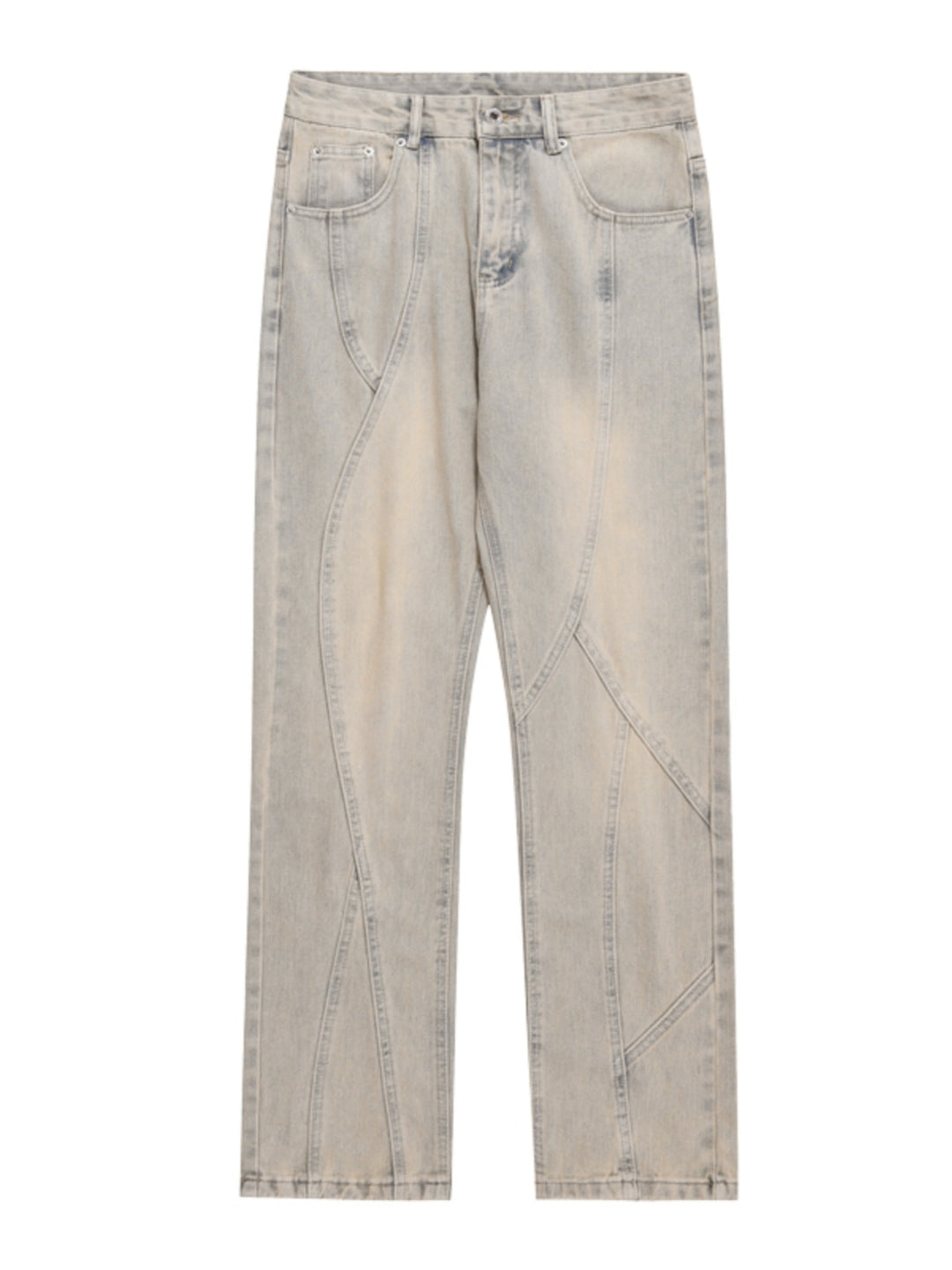 F3F Select Splicing Washed Yellow Mud Dye Jeans