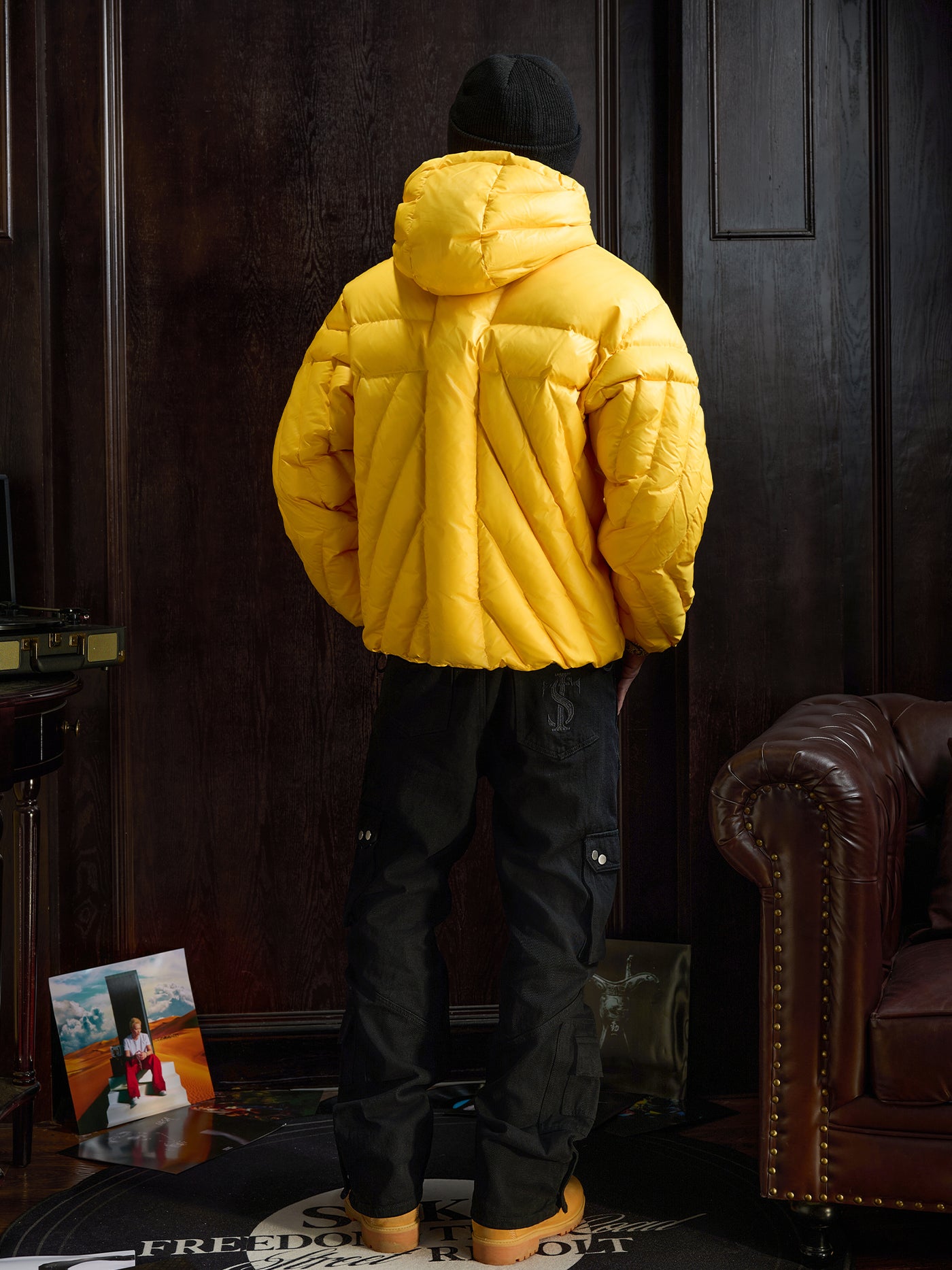 Small Town Kid Quilted Cross Down Jacket | Face 3 Face