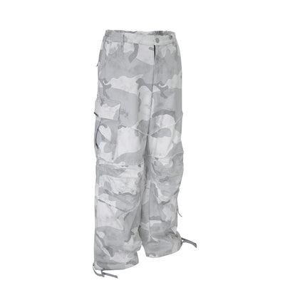 F2CE Gray White Camouflage Baggy Cargo Pants | Face 3 Face