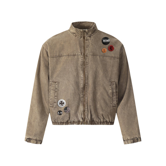 F3F Select Washed Denim Short Jacket | Face 3 Face