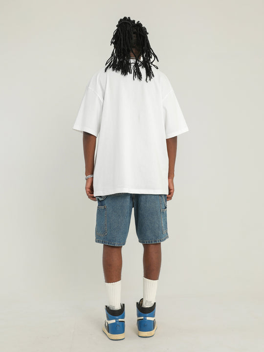 F3F Select Retro Blue Lumberjack Denim Work Shorts