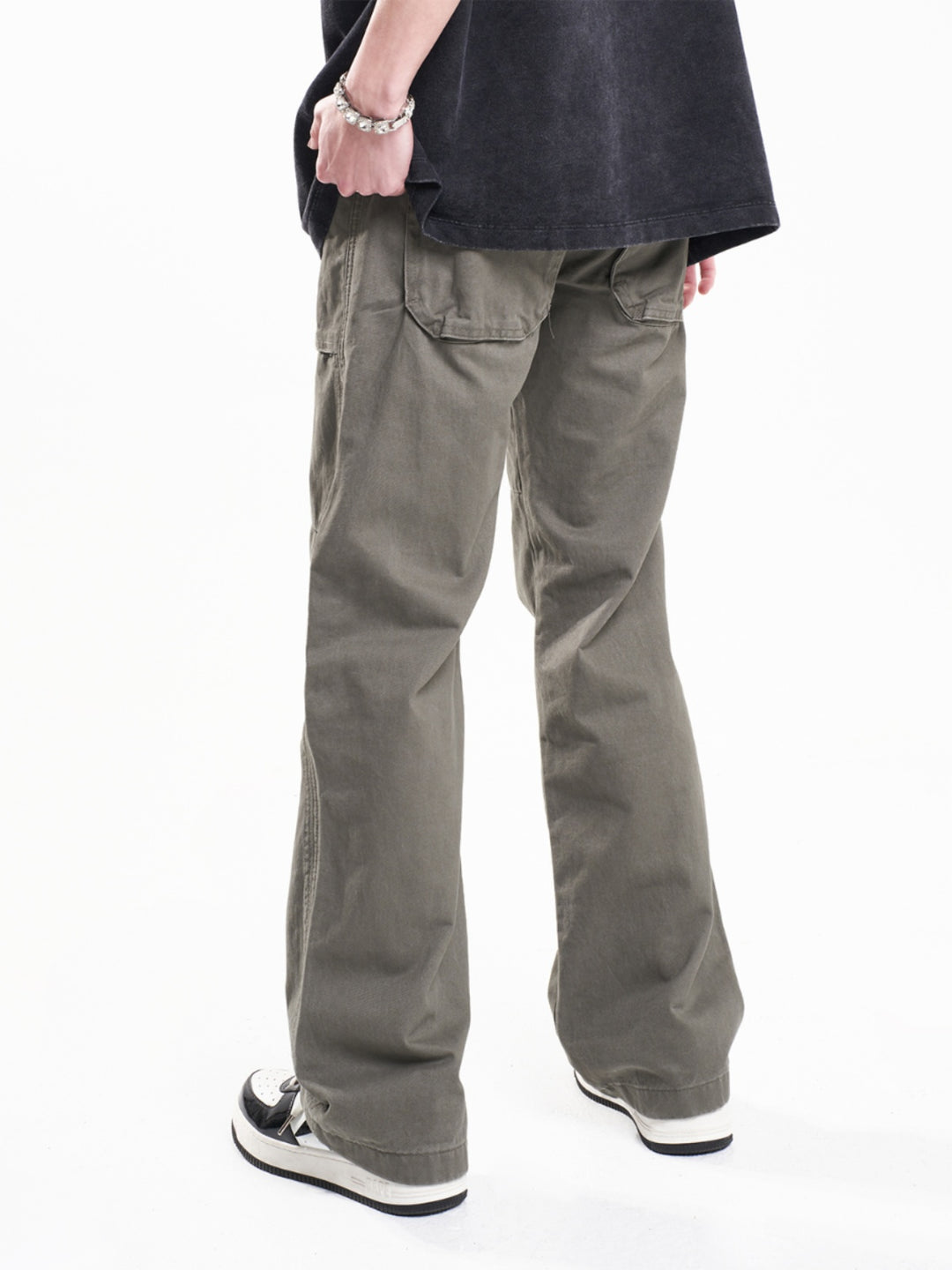 F3F Select Pleated Micro Flare Work Pants