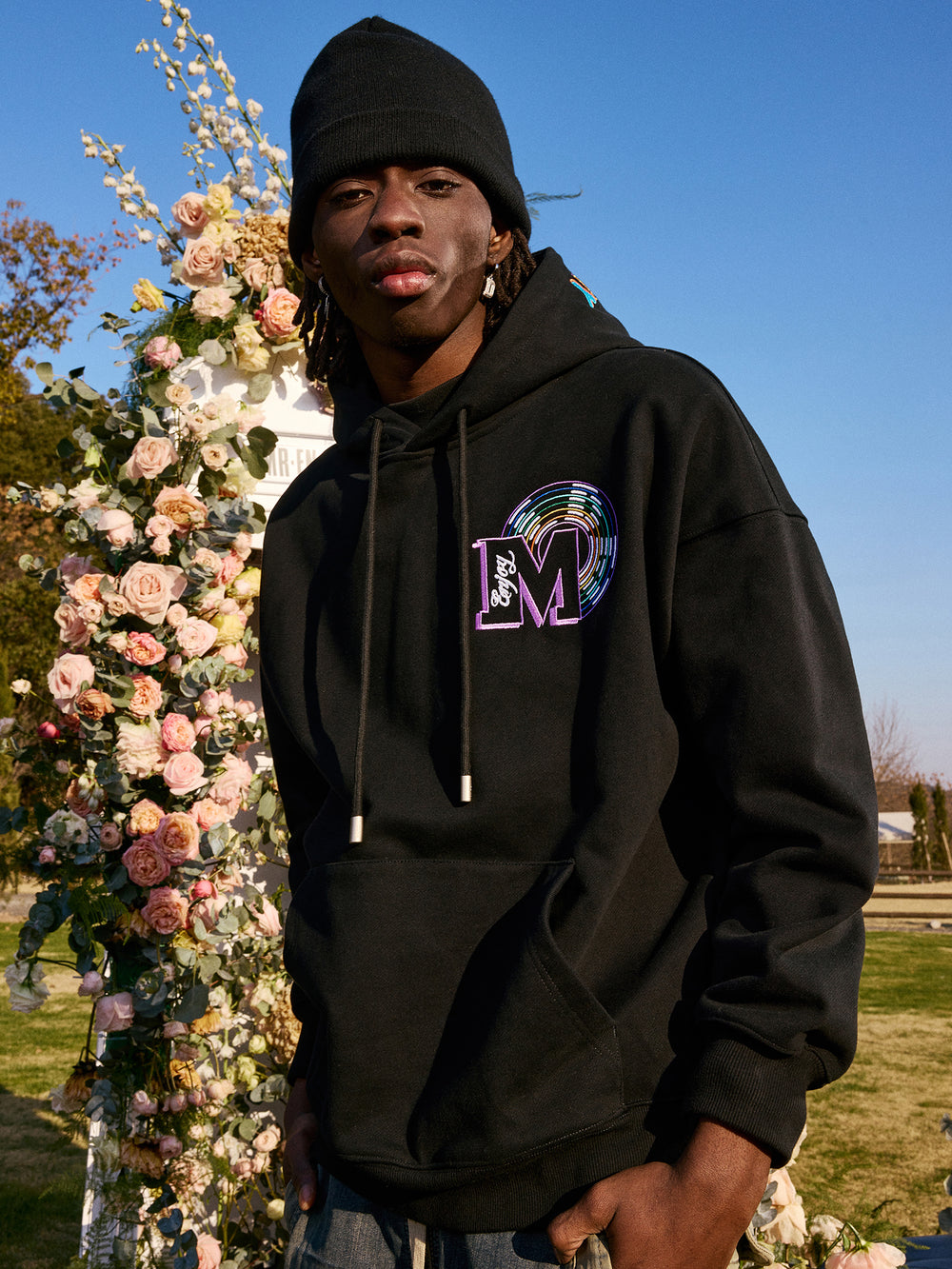 MEDM Rainbow Embroidery Hoodie