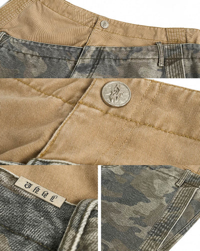 JHYQ 3D Pseudo Double Waist Camouflage Baggy Work Pants | Face 3 Face