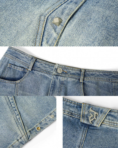 JHYQ Deconstructed Design Rivets Baggy Jeans | Face 3 Face