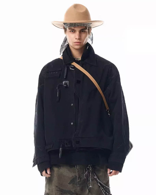 JHYQ Deconstructing Embroidery Thorn Work Jacket | Face 3 Face