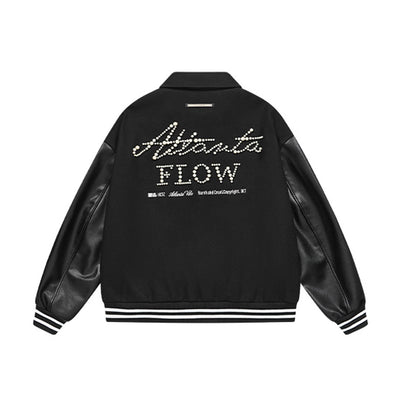 Harsh and Cruel Pearl Embroidered Varsity Jacket | Face 3 Face