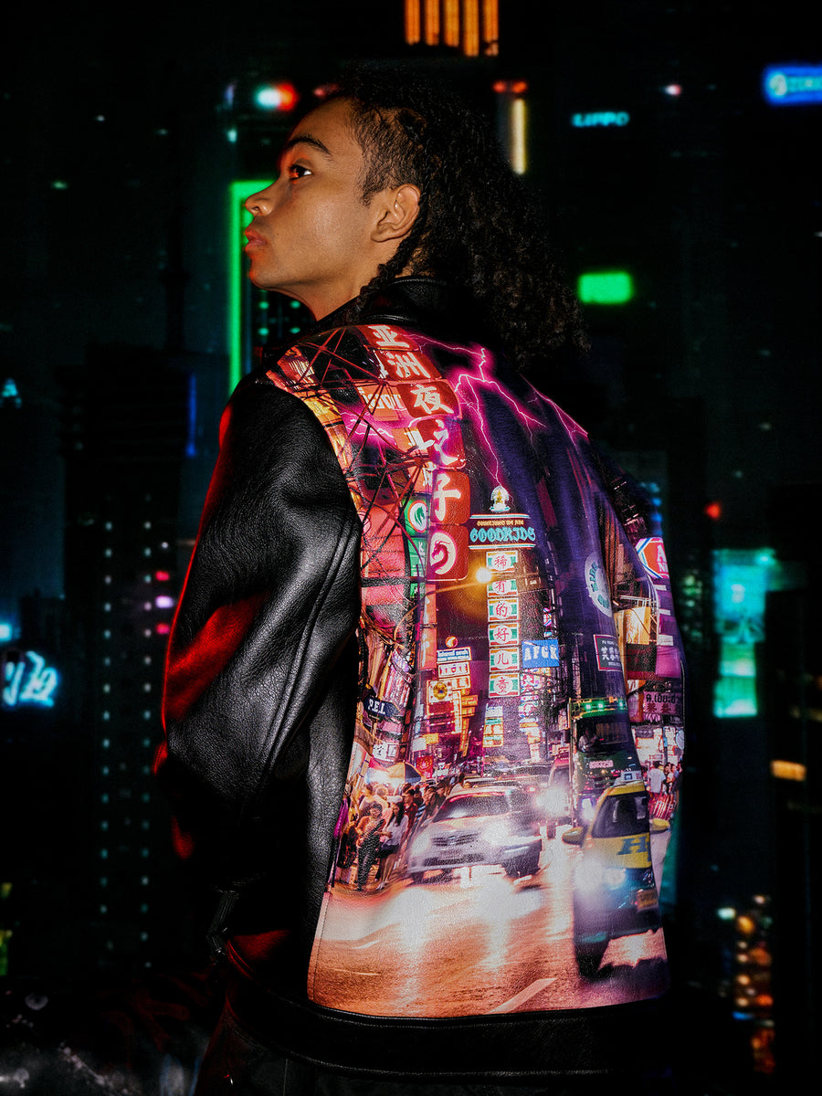 AFGK Night Kids Biker Leather Jacket