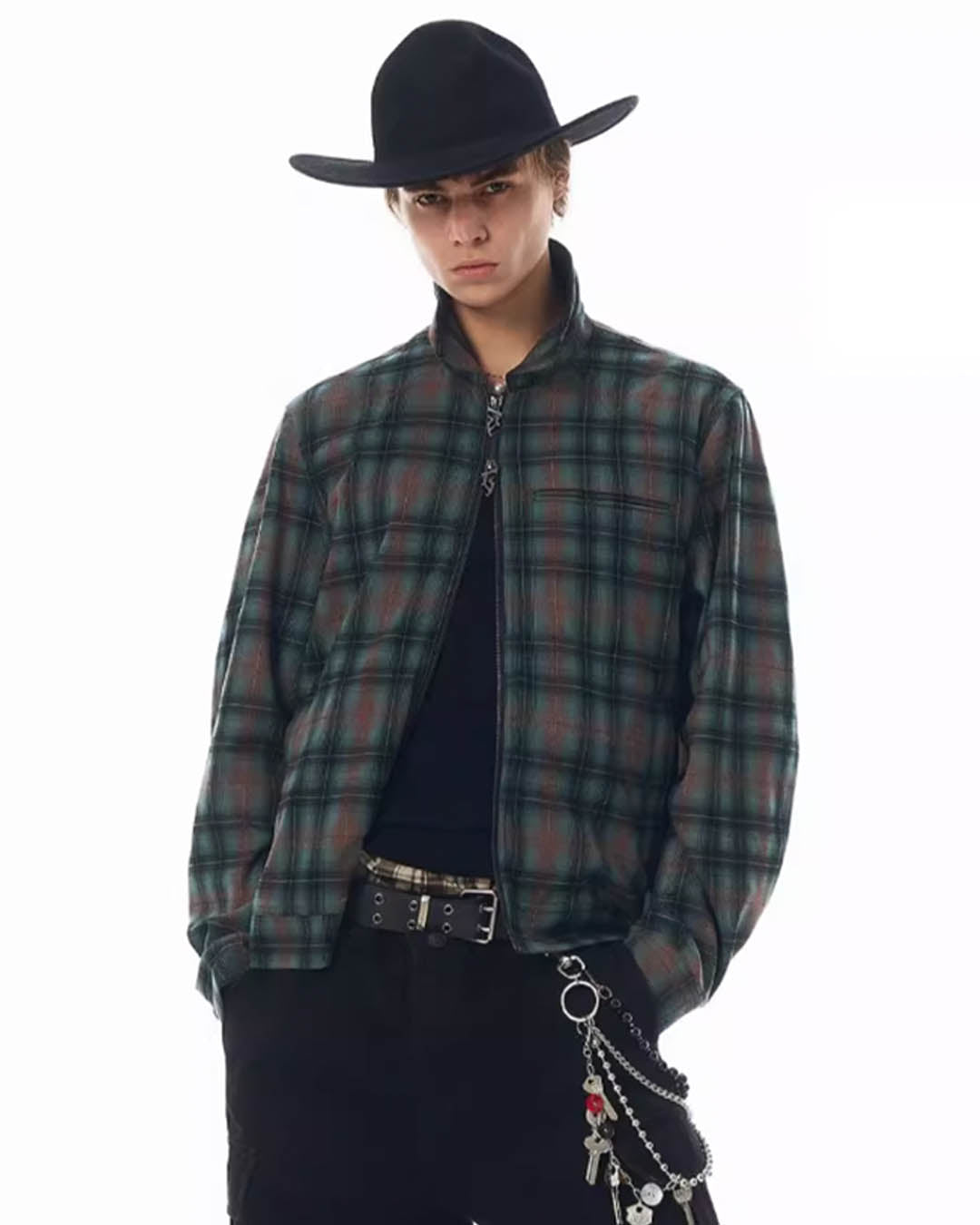 JHYQ Plaid Short Shirt Jacket | Face 3 Face