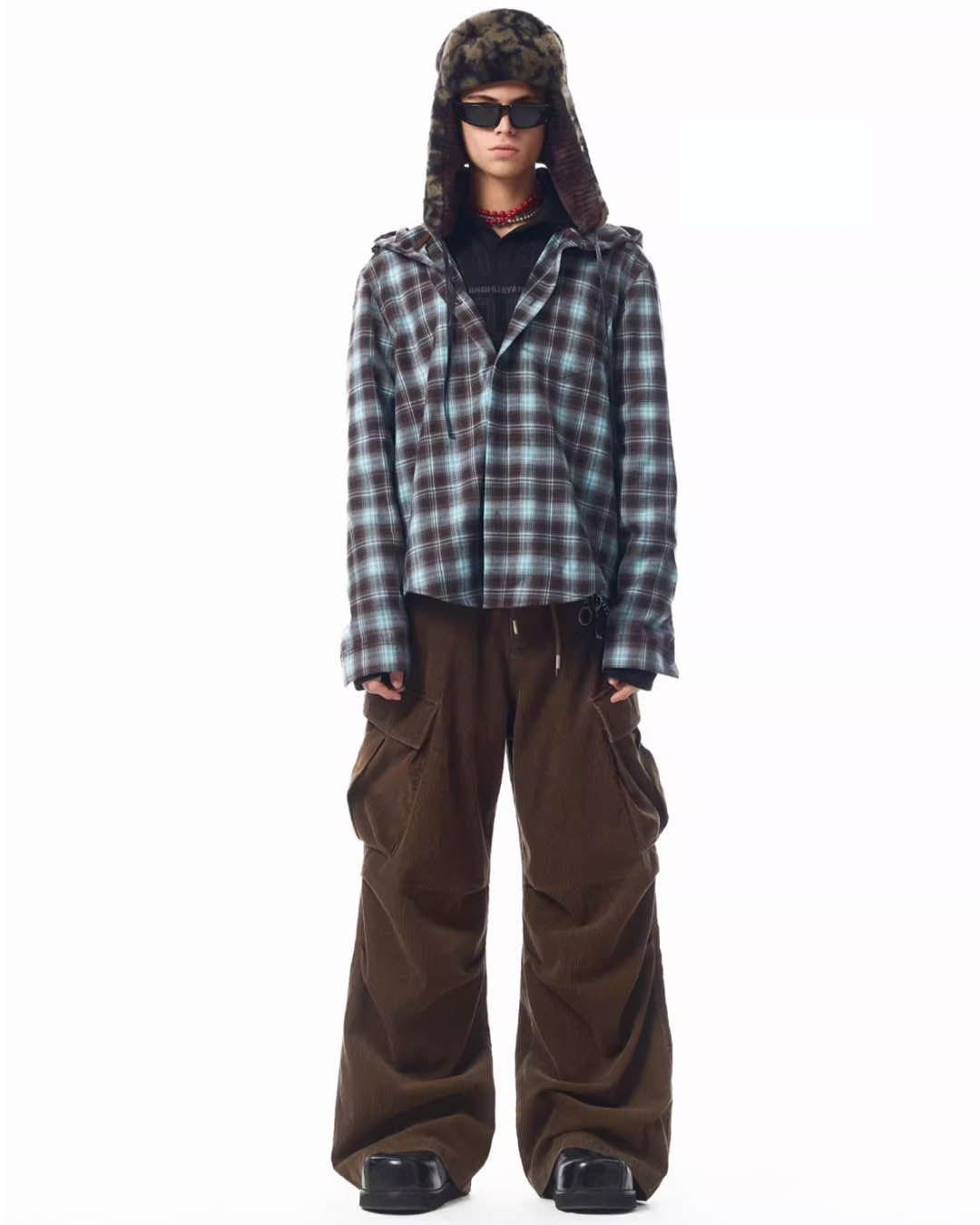 JHYQ Corduroy Pleated Baggy Pants | Face 3 Face