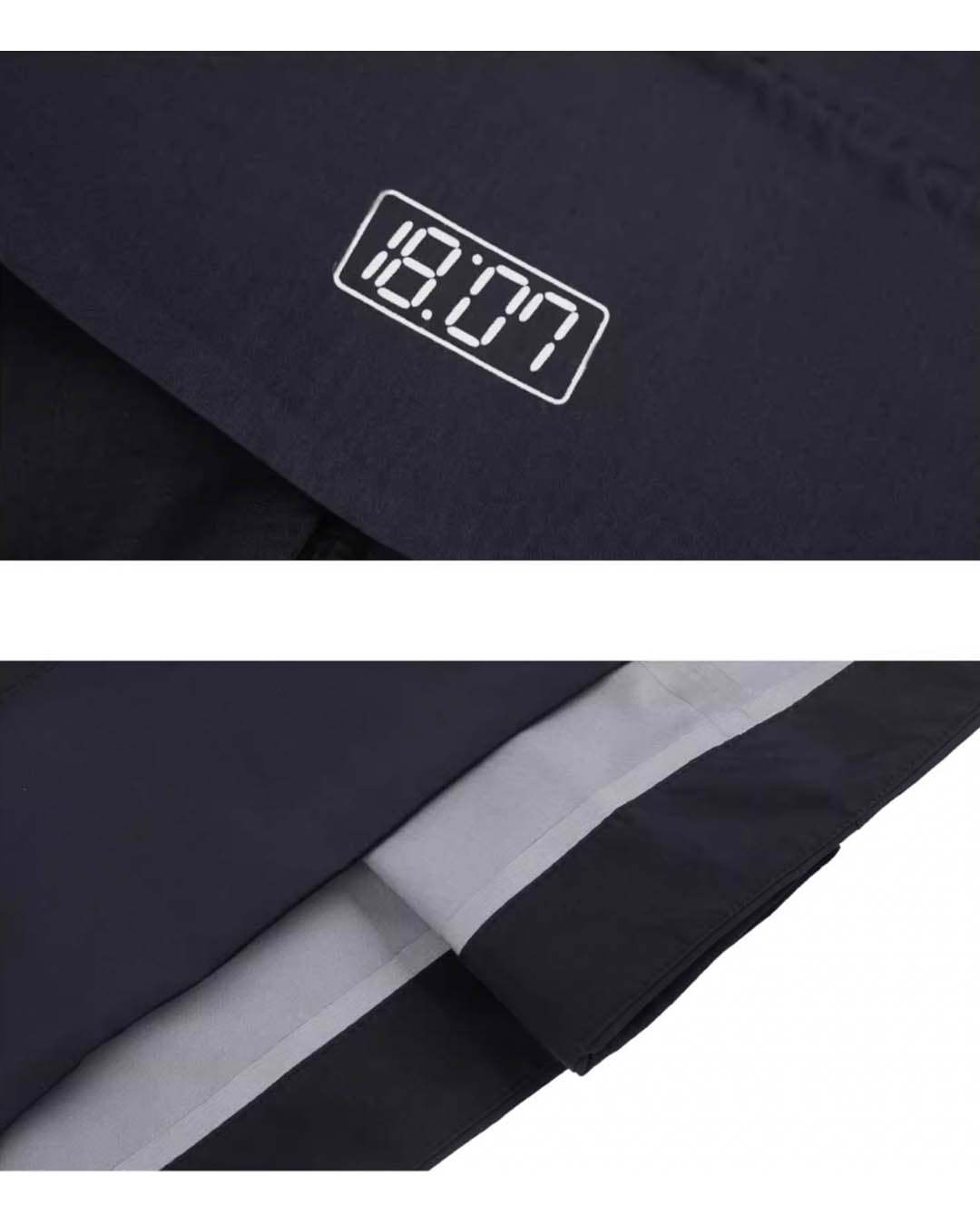 1807 Clock Print Color Blocking Rush Jacket  | Face 3 Face