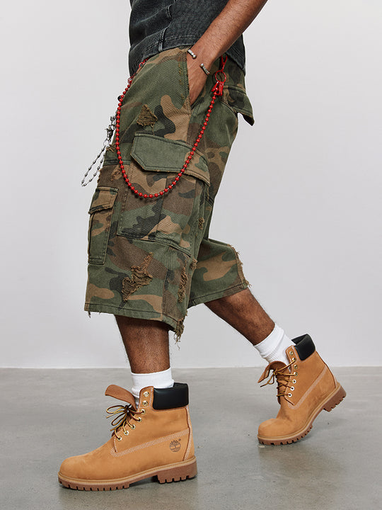 ANTIDOTE Destruction Camouflage Washed Short Cargo Work Pants