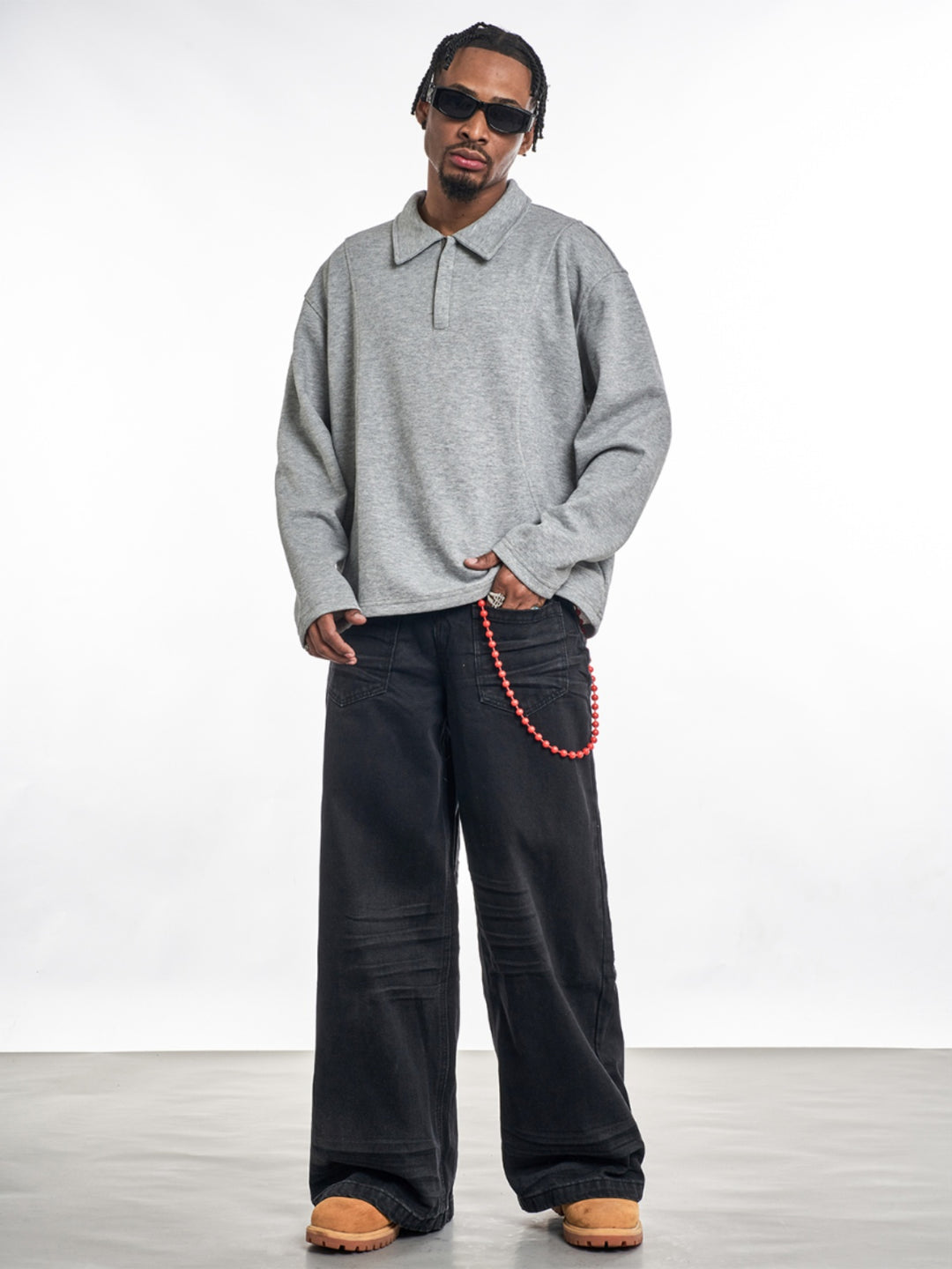 F3F Select Wrinkled Black Baggy Jeans | Face 3 Face