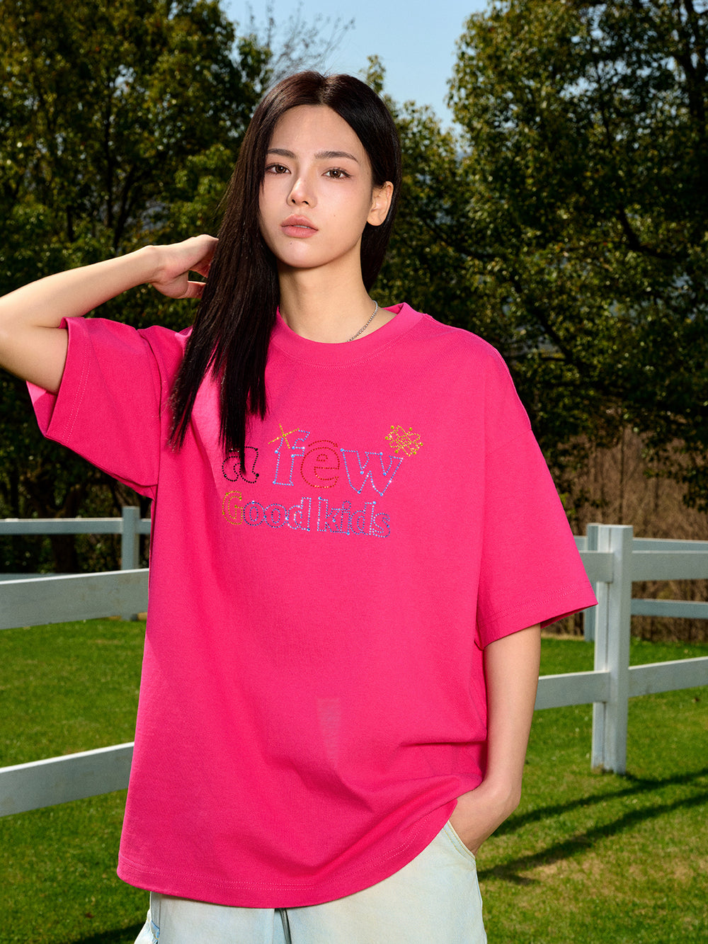 AFGK Neon Stars Hot Diamond Ring Logo Tee
